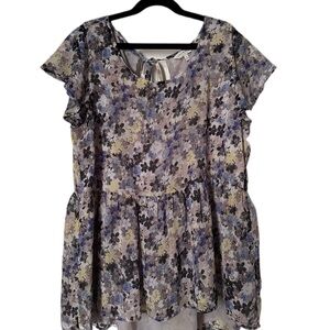 Lucky Brand Floral Print Top